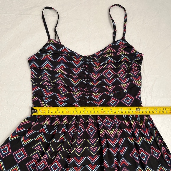 Roxy multicolor black skater sundress with adjustable straps - Picture 11 of 13